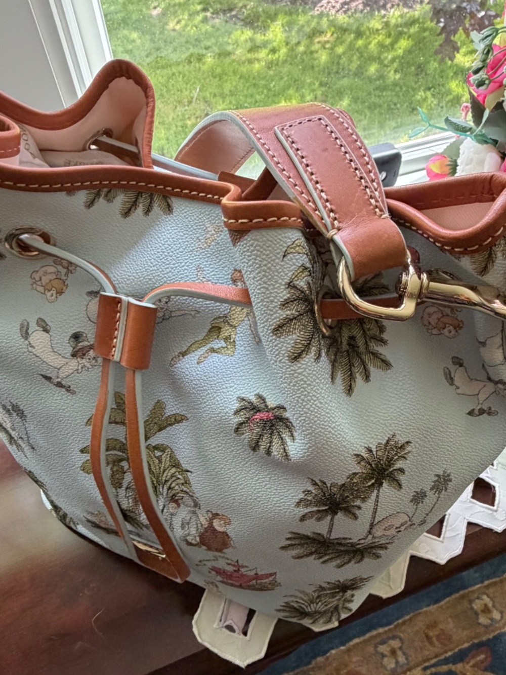 NWT Disney Parks Dooney & and Bourke Peter Pan Drawstring Shoulder Bag  2023 - Picture 16 of 16